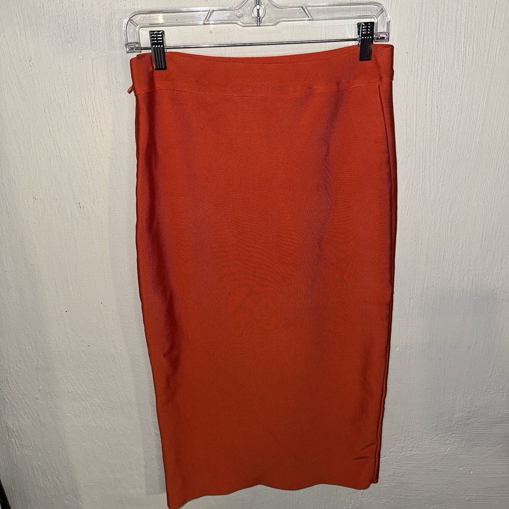 Herve Leger X Forever 21 Flamingo Orange Bandage Skirt Size Small XXL - Picture 3 of 5